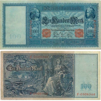 100 Mark Reichsbanknote 21. April 1910