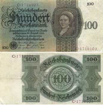 100 Reichsmark Reichsbanknote 11. Oktober 1924