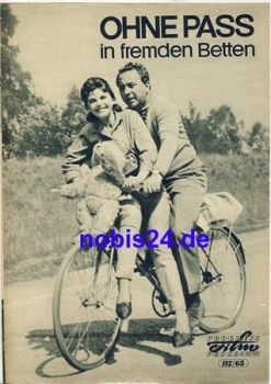 Ohne Pass in fremden Betten DEFA-Film mit Miroslav Hornicek, Christel Bodenstein, Eva-Maria Hagen 112/65 Progress Programm Ohne Pass in fremden Betten DEFA-Film mit Miroslav Hornicek, Christel Bodenstein, Eva-Maria Hagen 112/65 Progress Programm