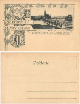 Dresden 26. Deutscher Gastwirthstag 4. - 9. Juni 1899