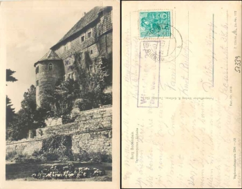 37339 Wintzingerode über Worbis (Eichsfeld) Landpoststempel auf AK Burg Bodenstein 29.11.1959