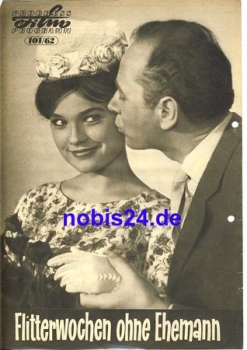 Honeymoon without a husband, with Kurt Ulrich, Eva Maria Hagen, Herbert Kofer 101/62 Progress program television broadcast DFF Honeymoon without a husband, with Kurt Ulrich, Eva Maria Hagen, Herbert Kofer 101/62 Progress program television broadcast DFF