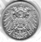 Preview: 1 Mark 1908 G German Empire Silver Coin