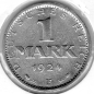 Preview: 1 Mark 1924 F Weimar Republic silver coin