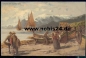 Preview: Norwegischer Fischerstrand Künstlerkarte *ca. 1910