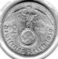 Preview: Jager 0366 2 Reichsmark 1939 J Hindenburg Silver Coin German Empire