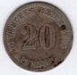 Preview: 20 Pfennig 1873 A Silver Coin, Imperial Germany