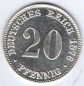 Preview: 20 Pfennig 1875 B Imperial Silver Coin