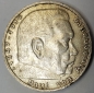 Preview: Jager 0360 - 5 Reichsmark 1936 D Hindenburg silver coin