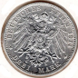 Preview: 3 Mark Baden 1914 Frederick II Silver Coin