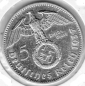 Preview: Jager 0367 - 5 Reichsmark 1937 G Hindenburg Swastika Silver Coin