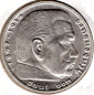 Preview: Jäger 0367 - 5 Reichsmark 1938 D Hindenburg Hakenkreuz Silbermünze