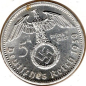 Preview: Jager 0367 - 5 Reichsmark 1939 A Hindenburg Swastika Silver Coin