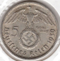 Preview: Jager 0367 - 5 Reichsmark 1939 D Hindenburg Swastika Silver Coin