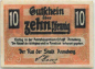 Preview: Annaberg Sachsen Notgeldschein um 1920 Adam Ries