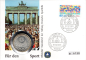 Preview: Federal Republic of Germany numismatic cover with 10 DM 1972 F Olympic Games Munich For Sport 1991