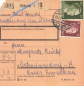 Preview: Berbersdorf post office stamp on package card stem part with sticker Döbeln, o November 15, 1943