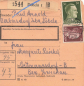 Preview: Berbersdorf post office stamp on package card stem part with sticker Döbeln, o November 15, 1944