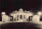 Preview: Berlin Brandenburger Tor Nachtaufnahme alte Ansichtskarte o 1963