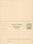 Preview: German East Africa postal stationery with answer section 3 Pesa P15 * around 1900