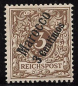 Preview: German Post in Morocco Michel 1 * unused with hinge, Crown and Eagle