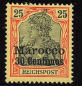 Preview: German Post in Morocco Michel 11 * unused with hinge remnant Germania