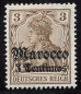 Preview: German Post in Morocco Michel 34 * unused Germania