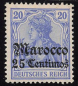 Preview: German Post in Morocco Michel 37 * unused Germania