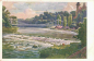 Preview: 04668 Grimma – Weir and suspension bridge – Artist-designed postcard – c. 1927