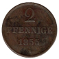 Preview: HANOVER 2 Pfennig 1855 B King Ernst August