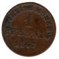 Preview: Hessen Grosherzogthum 1 Pfennig 1867 Ludwig III.