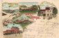 Preview: 07387 Krölpa Thüringen Gruss aus ... Litho mit Gasthof und Bahnhof o 1903