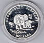 Preview: Liberia 5 Dollars 2000 Endangered Elephant Silver Coin
