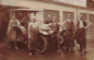 Preview: Lindaua Leipzig Autowerkstadt mit Auto vermutlich DUX Echtfotokarte o 1914