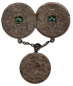 Preview: Muenzbroche mit Steinen besetzt aus Belgien 1.WK Flandernschlacht