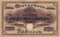 Preview: Pößneck Thüringen Notgeldschein 2 Millionen Markt 1923
