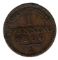 Preview: Prussia 1 Pfennig 1866 A Wilhelm I.