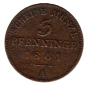 Preview: Prussia 3 Pfennig 1861 A Wilhelm I.