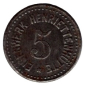 Preview: Przemkov Ironworks Henriettenhuette 5 Pfennig Emergency Money Silesia Poland