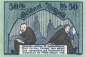 Preview: 04626 Schmölln, city emergency money, value 50 Pfg., Back of pipe smoker, 1921