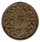 Preview: Schweiz Eidgenossenschaft 5 Rappen 1884 B