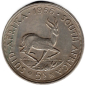 Preview: Südafrika 5 Shilling Elizabeth II 1956 Springbock 