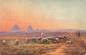 Preview: Schafherde Pasturing near the Pyramids Künstlerkarte Tucks Oilette * um 1910