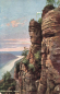 Preview: Saxon Switzerland Bastei Artist postcard Tucks Oilette o 1908