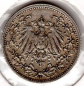 Preview: 1/2 Mark 1913 F German Empire Silver Coin
