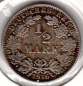Preview: 1/2 Mark 1916 J German Empire Silver Coin