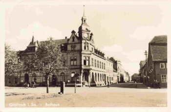 04539 Groitzsch Sachsen Rathaus o 1955