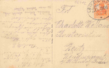 06722 Gossra Wetterzeube Gasthof  Bahnpost Leipzig-Gera Zug 366 o 1917