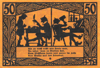 07589 Münchenbergsdorf Thüringen Notgeldschein 1921