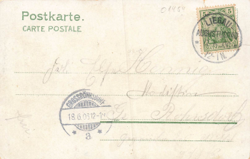 01454 Wachau  Grossmannsche Schankwirtschaft Litho 1906